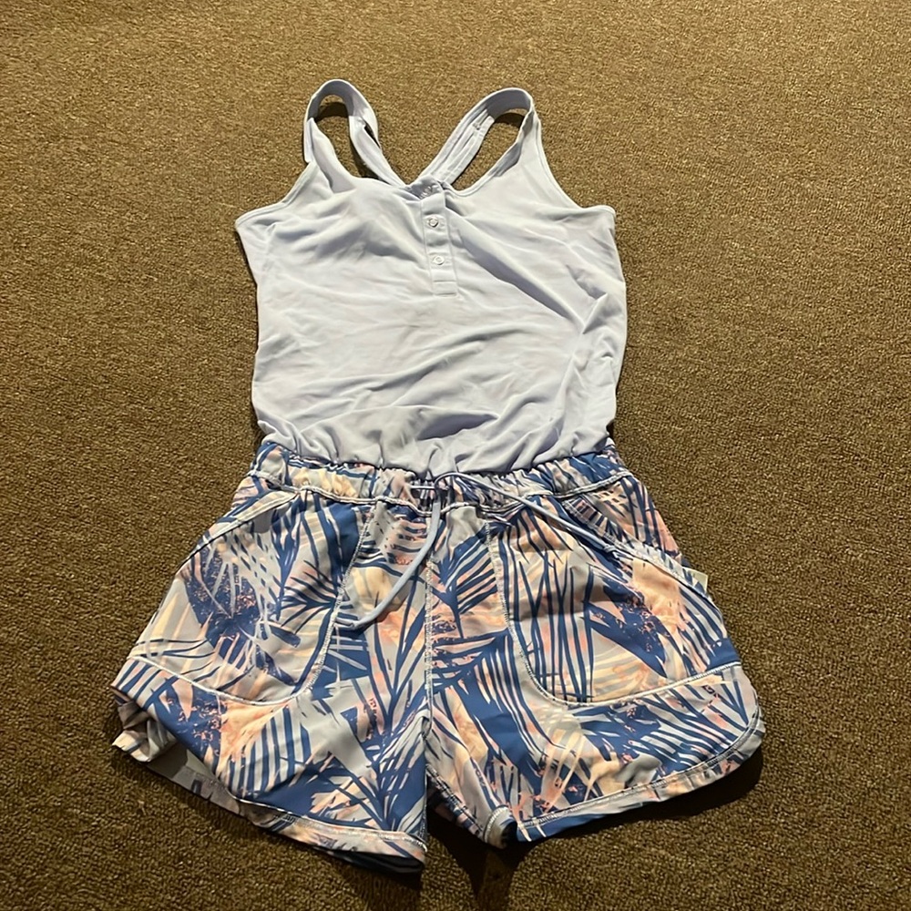 Ivivva romper for girl in size 12. Pink and blue coloring, excellent condition!